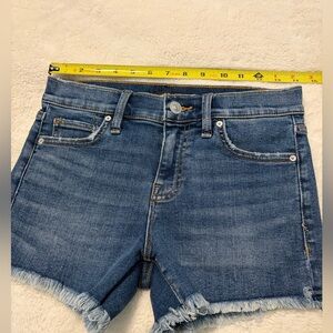 Hudson Jeans Dark Blue Denim Shorts with Contrast Stitching